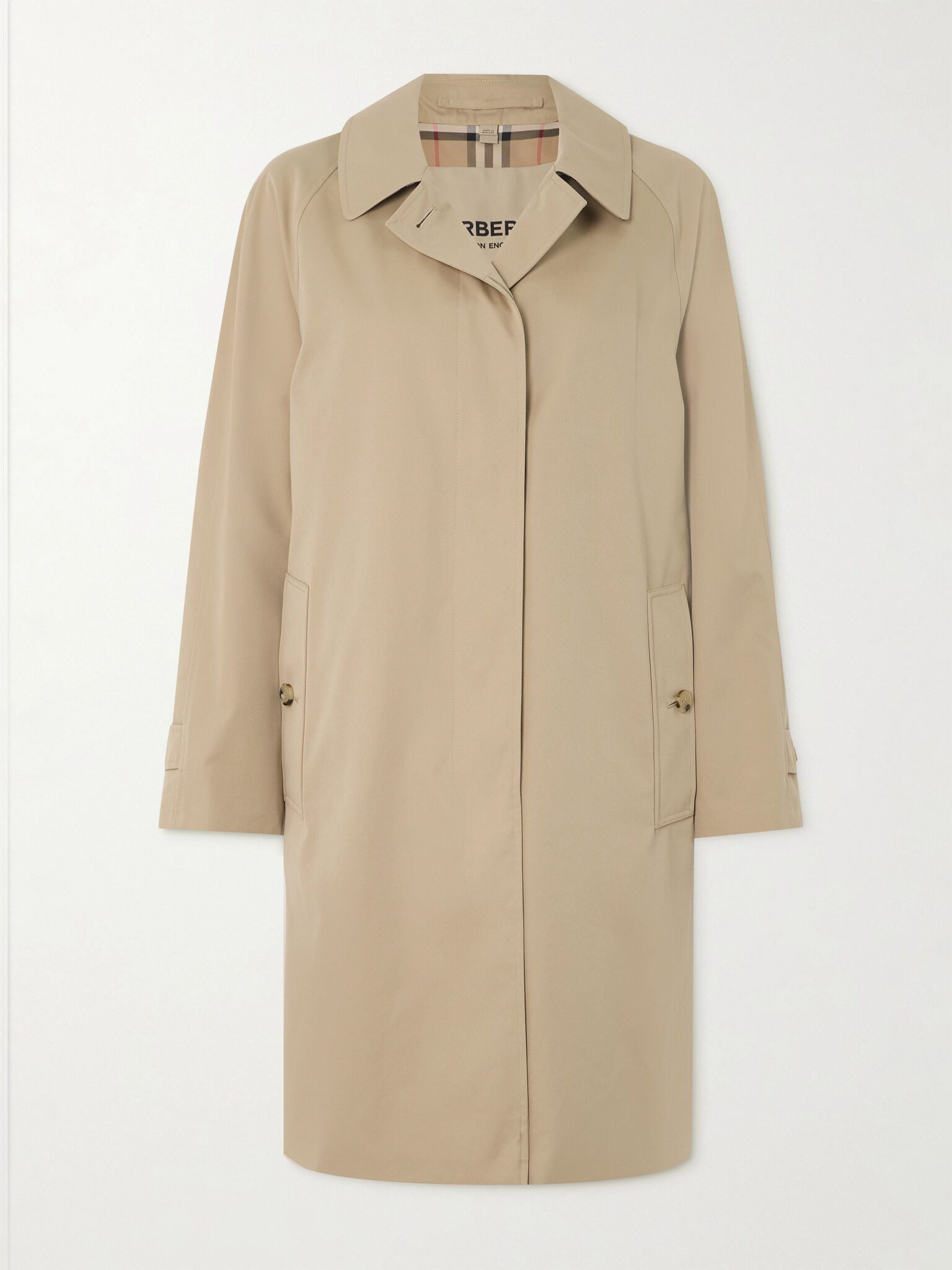 Camden organic cotton-gabardine coat Neutral - 1