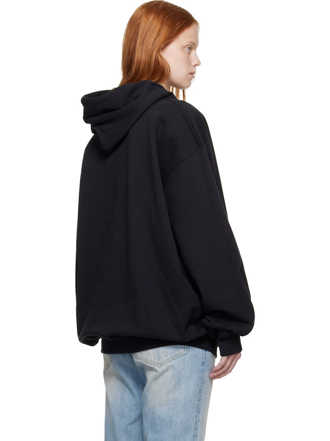 Black 'Night In Paris' Oversized Hoodie - 3