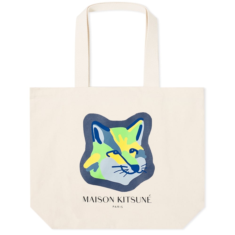 Maison Kitsuné Neon Fox Head Tote Bag - 1