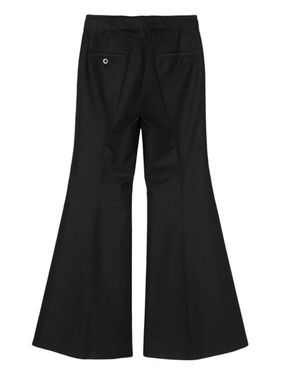 sacai tailored flared trousers outlook