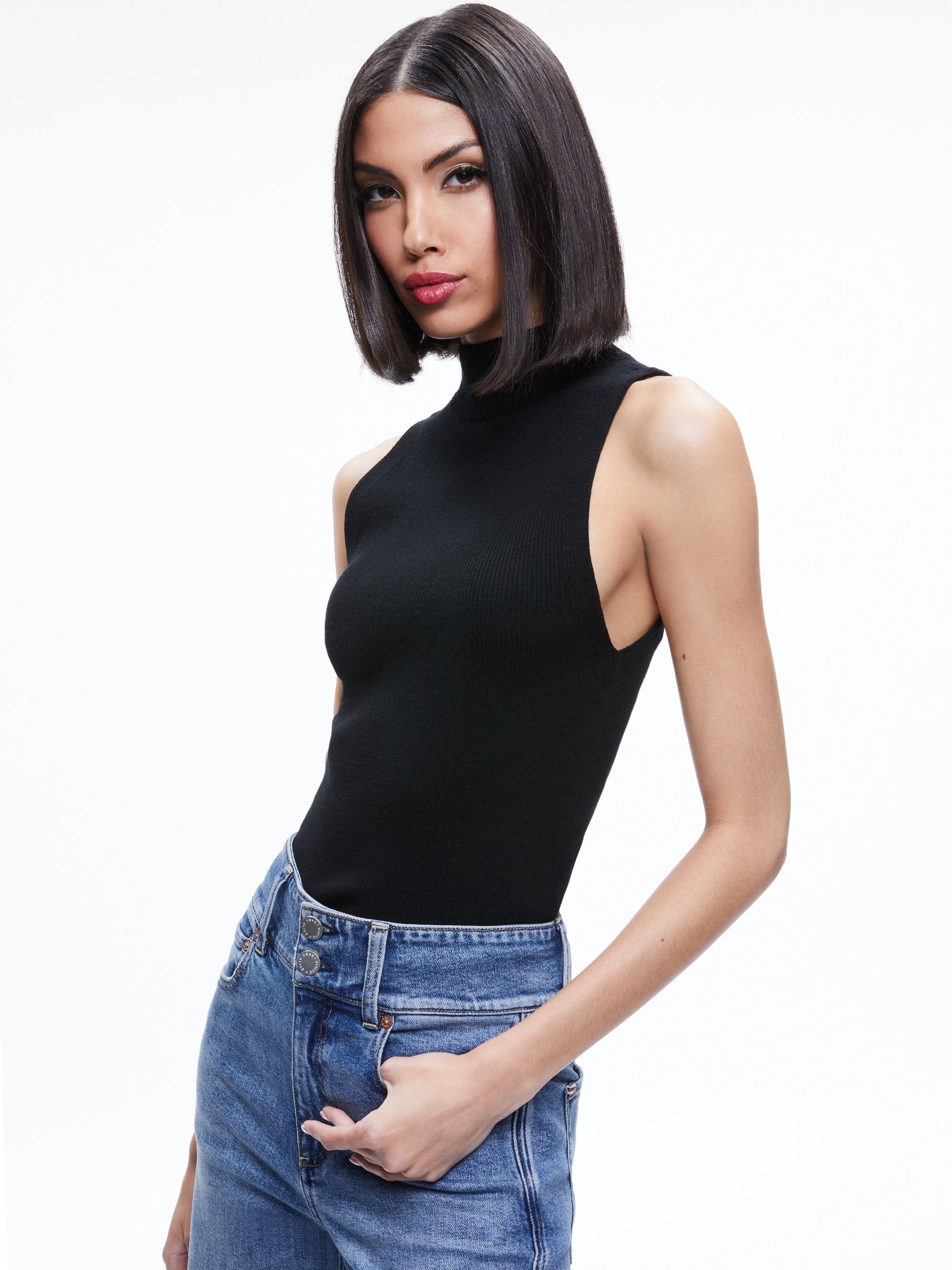 DARCEY TURTLENECK SWEATER TANK - 2