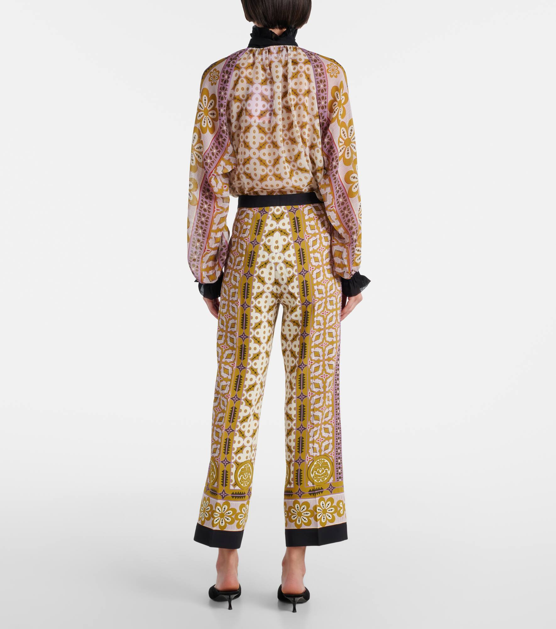 Printed straight pants - 3