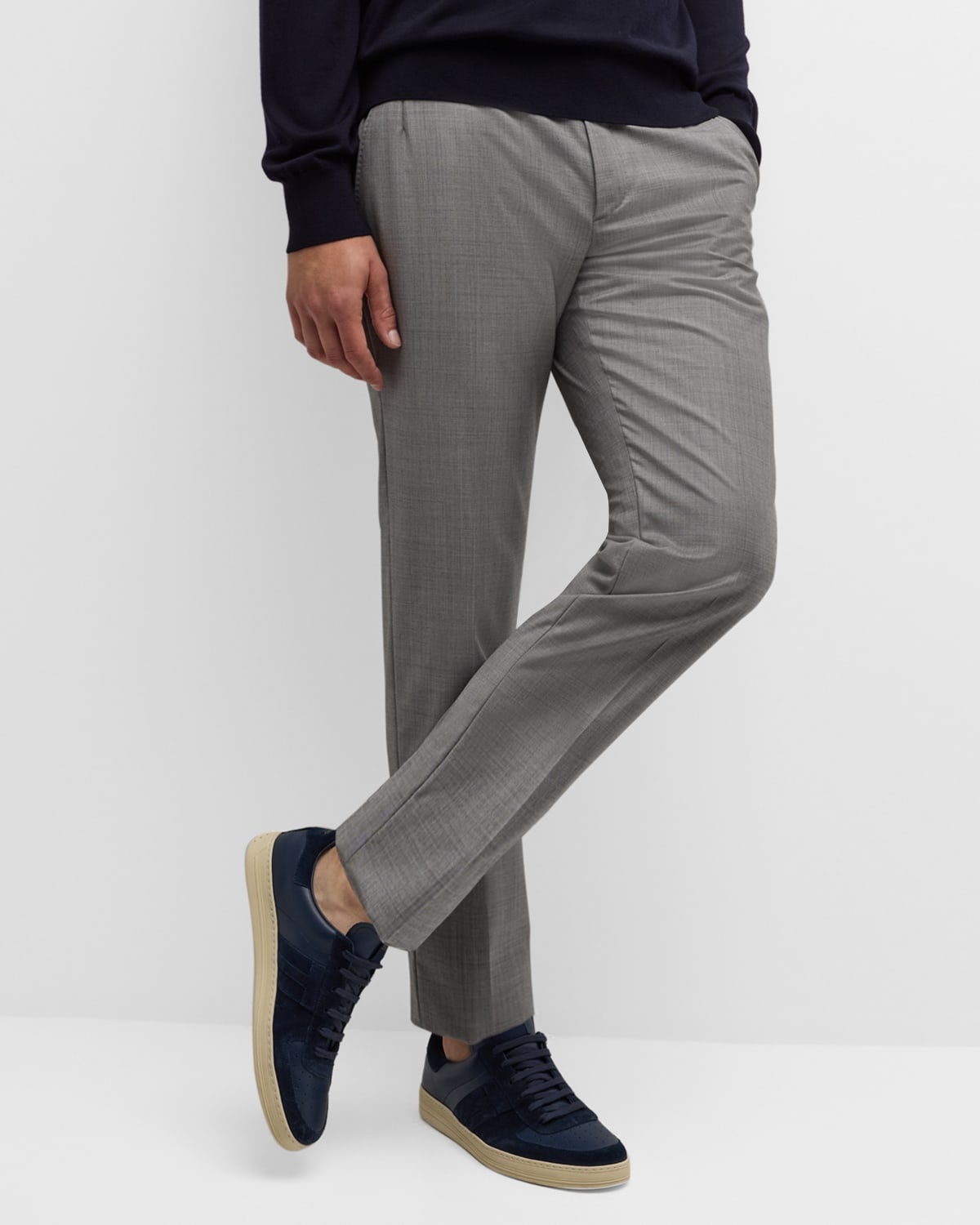 Men's Wool Sharkskin Pants - 6
