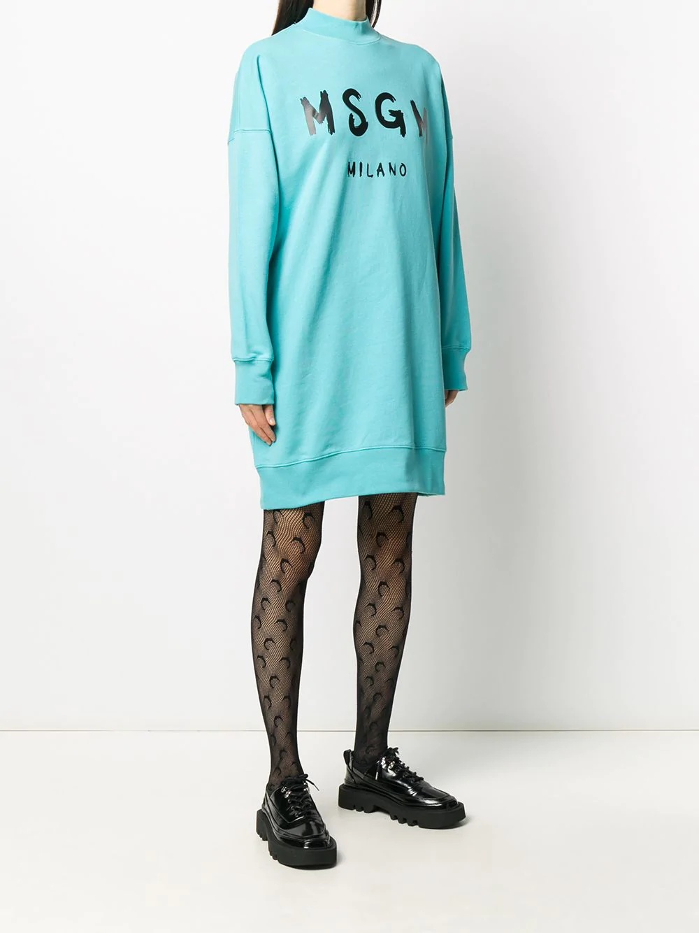 logo print sweater dress - 3