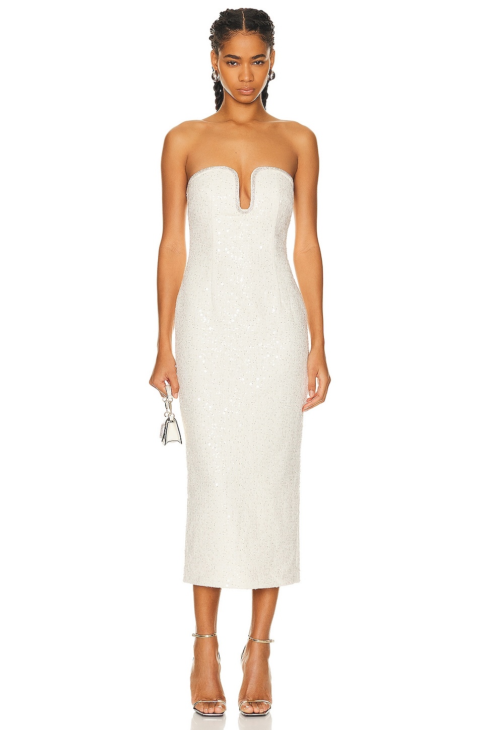 Sequin Boucle Midi Dress - 1