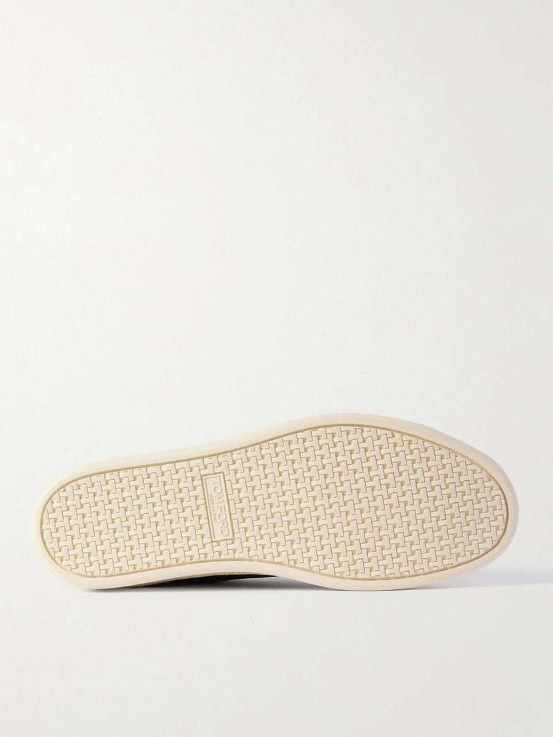 TOM FORD Warwick Perforated Full-Grain Leather Sneakers outlook