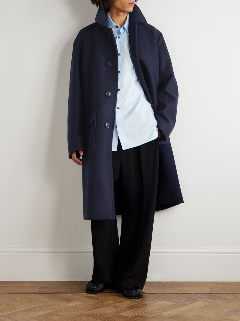 Dries Van Noten Wool-Blend Twill Coat Navy outlook