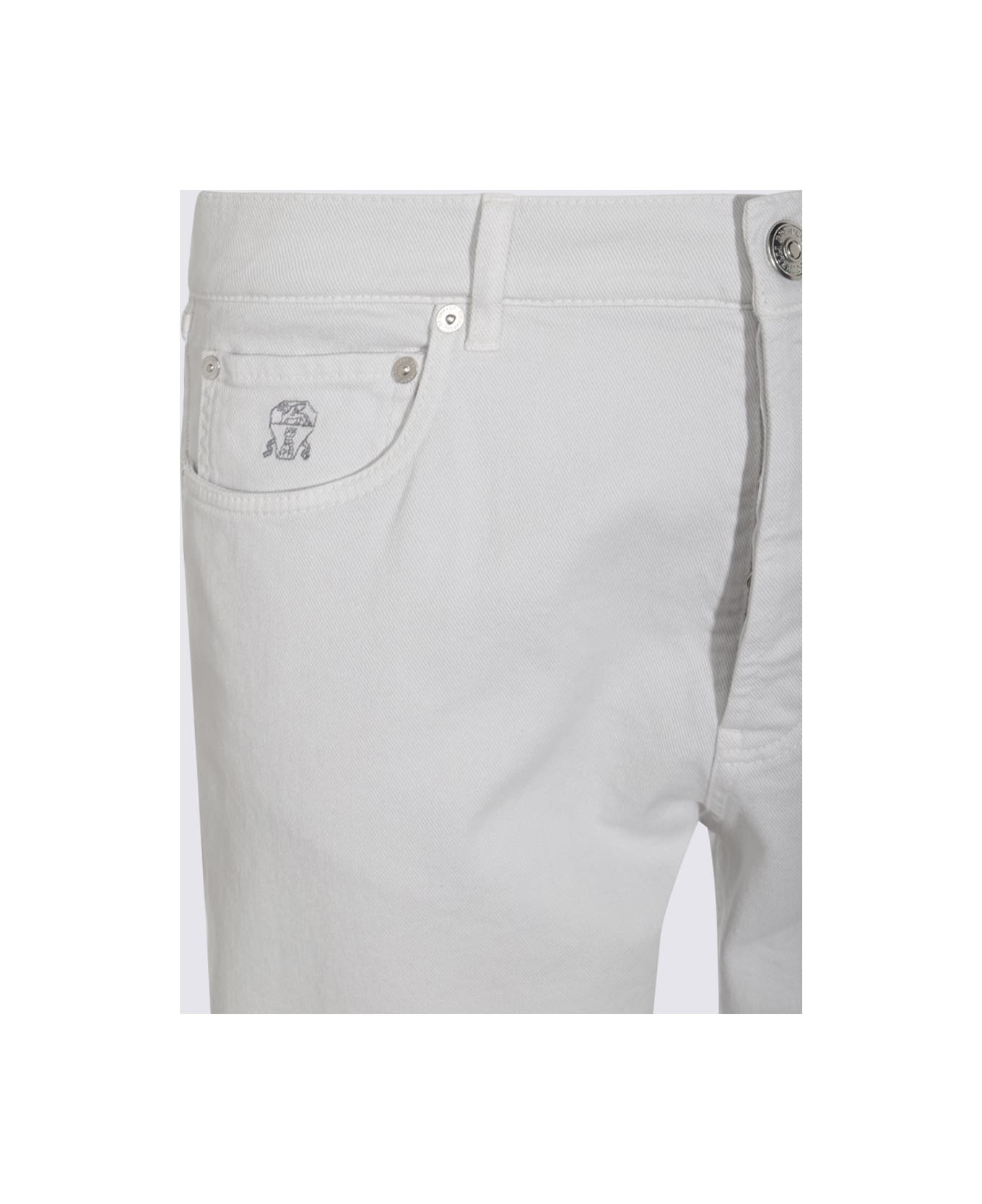 White Cotton Pants - 3