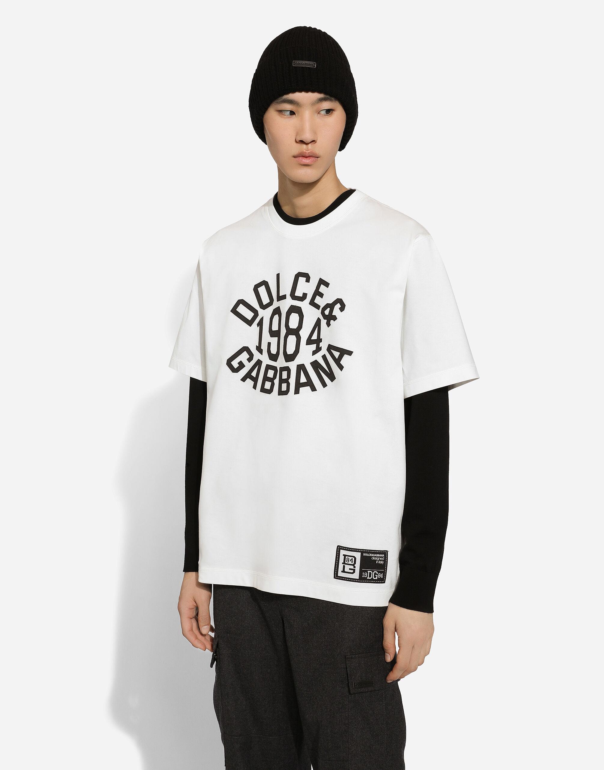 Cotton T-shirt with logo print - 5