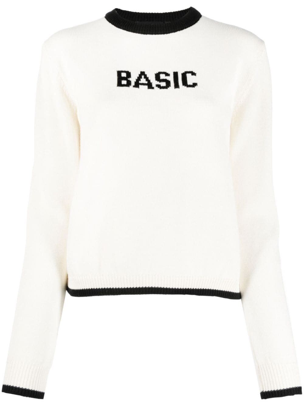 Basic patterned-jacquard jumper - 1