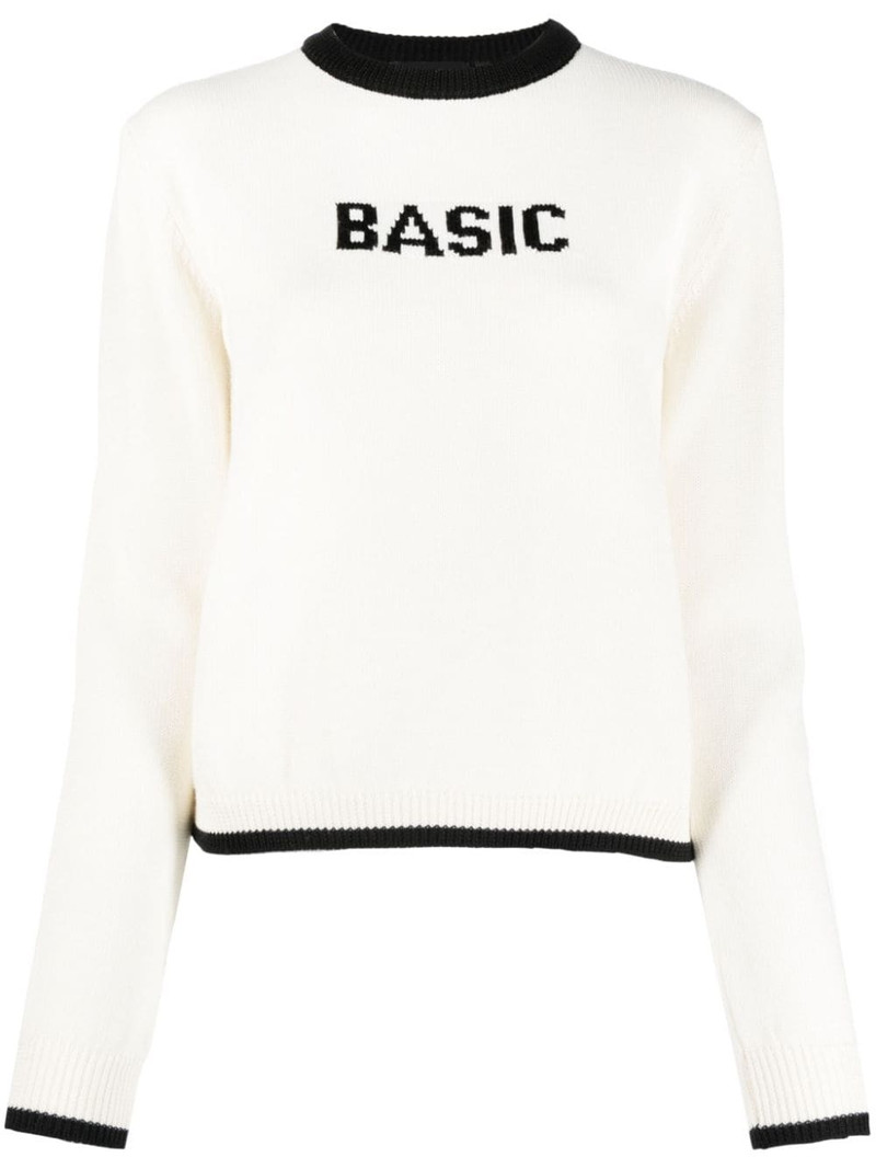 Basic patterned-jacquard jumper 1