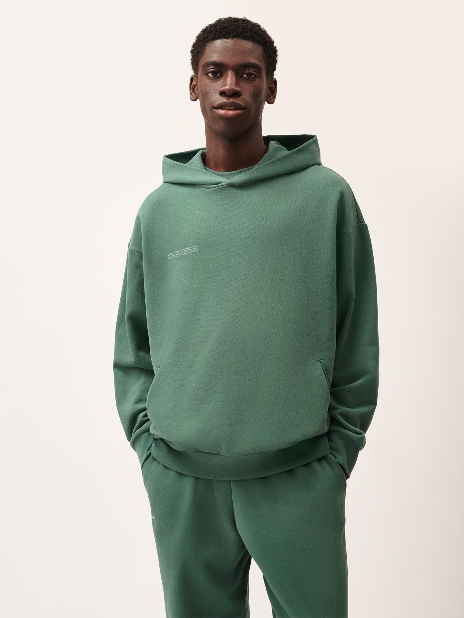 Mens 365 Midweight Hoodie - Forest Green - 2