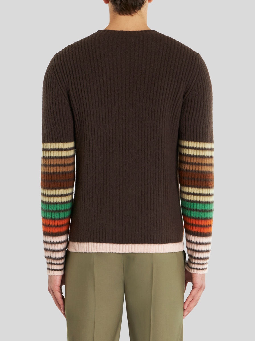 ROUND NECK JUMPER WITH STRIPES - 4