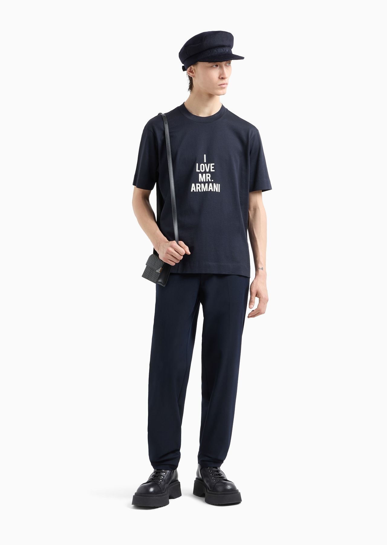 Lightweight jersey T-shirt with I love Mr Armani ASV print - 4