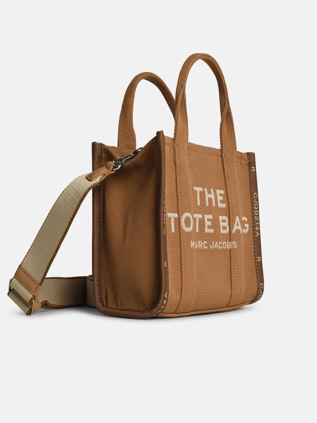 'THE SMALL TOTE' BROWN COTTON BAG - 2