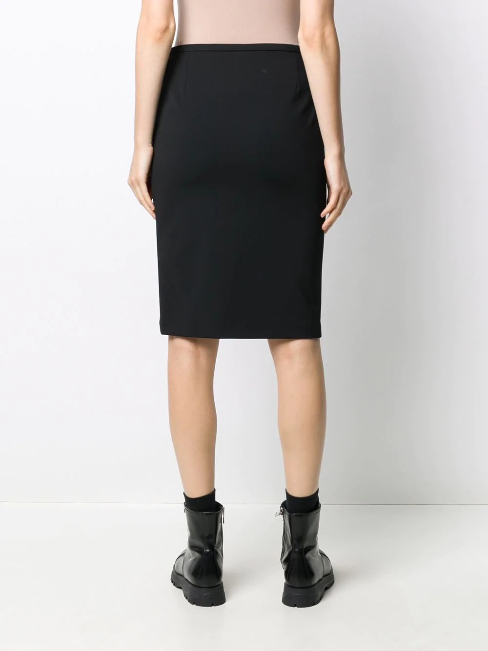 safety pin zipped pencil skirt - 4