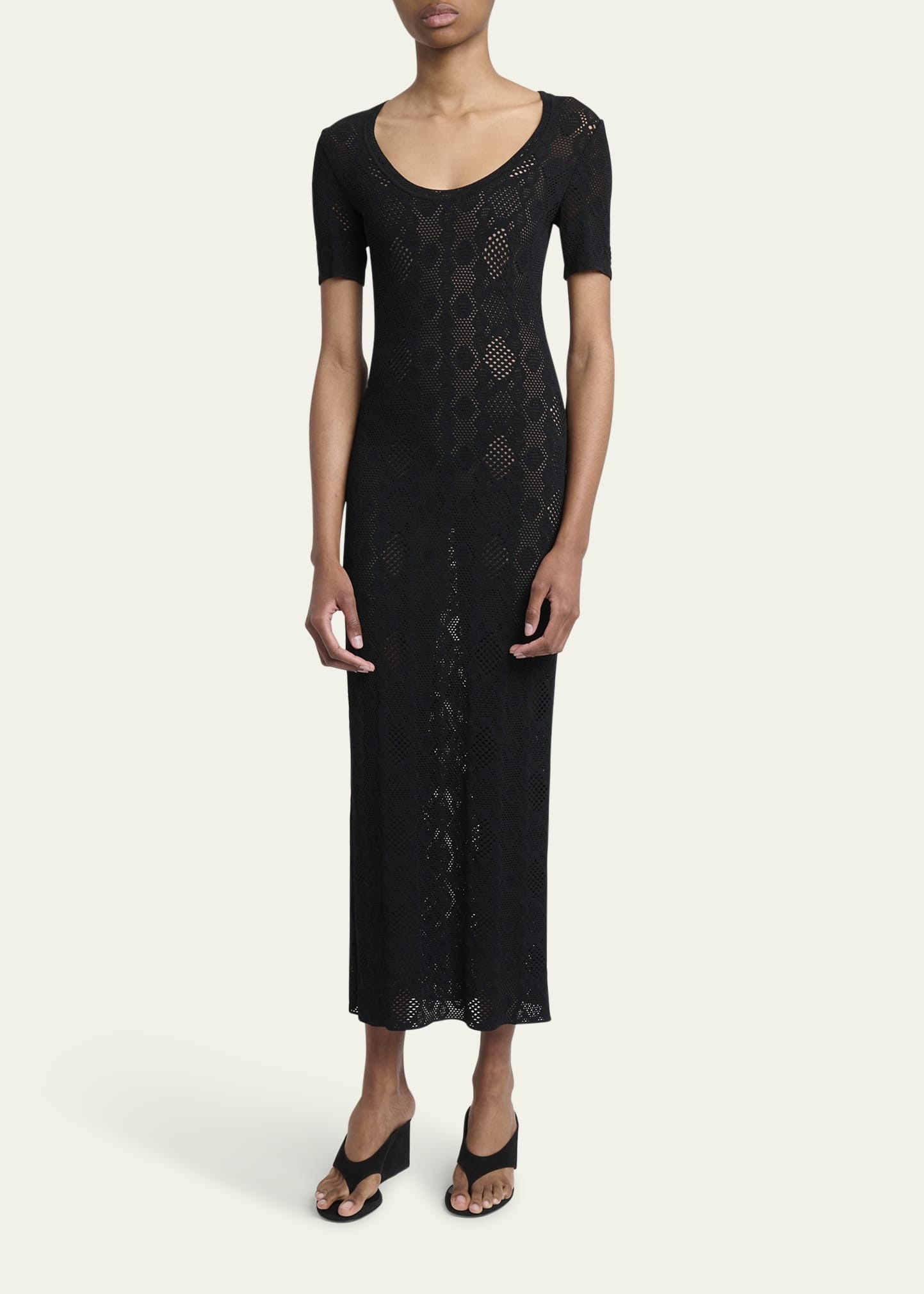Python Lace Knit Midi Dress - 2