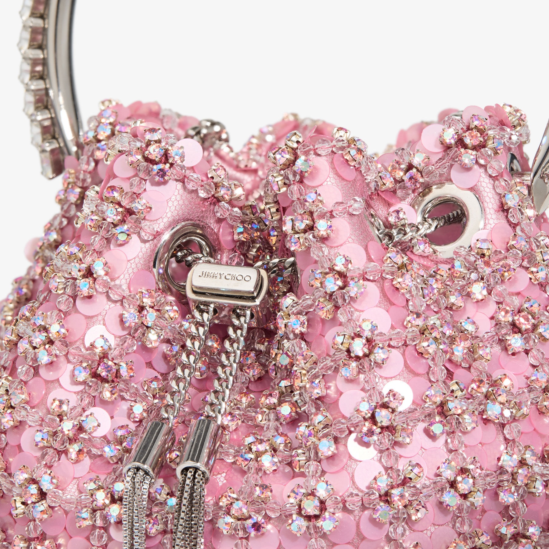 Atelier Bon Bon
Rose Satin Floral Sequin & Crystal Bag - 3