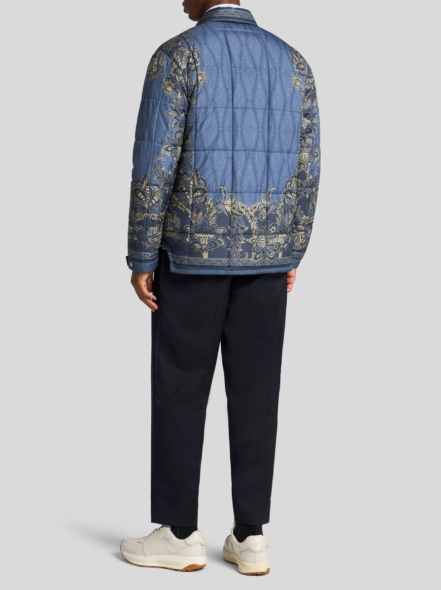QUILTED OVERSHIRT WITH PLACED PRINT - 4