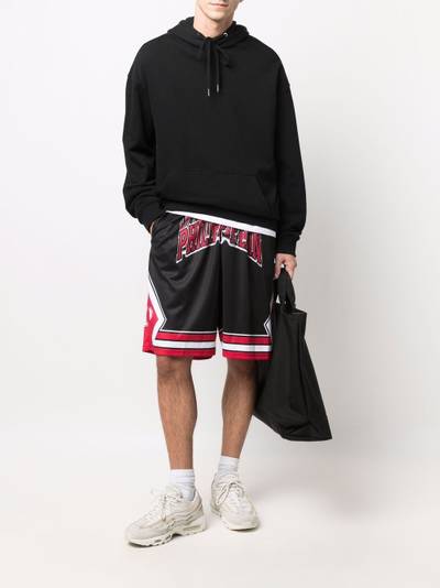 PHILIPP PLEIN logo-print flames jogging shorts outlook