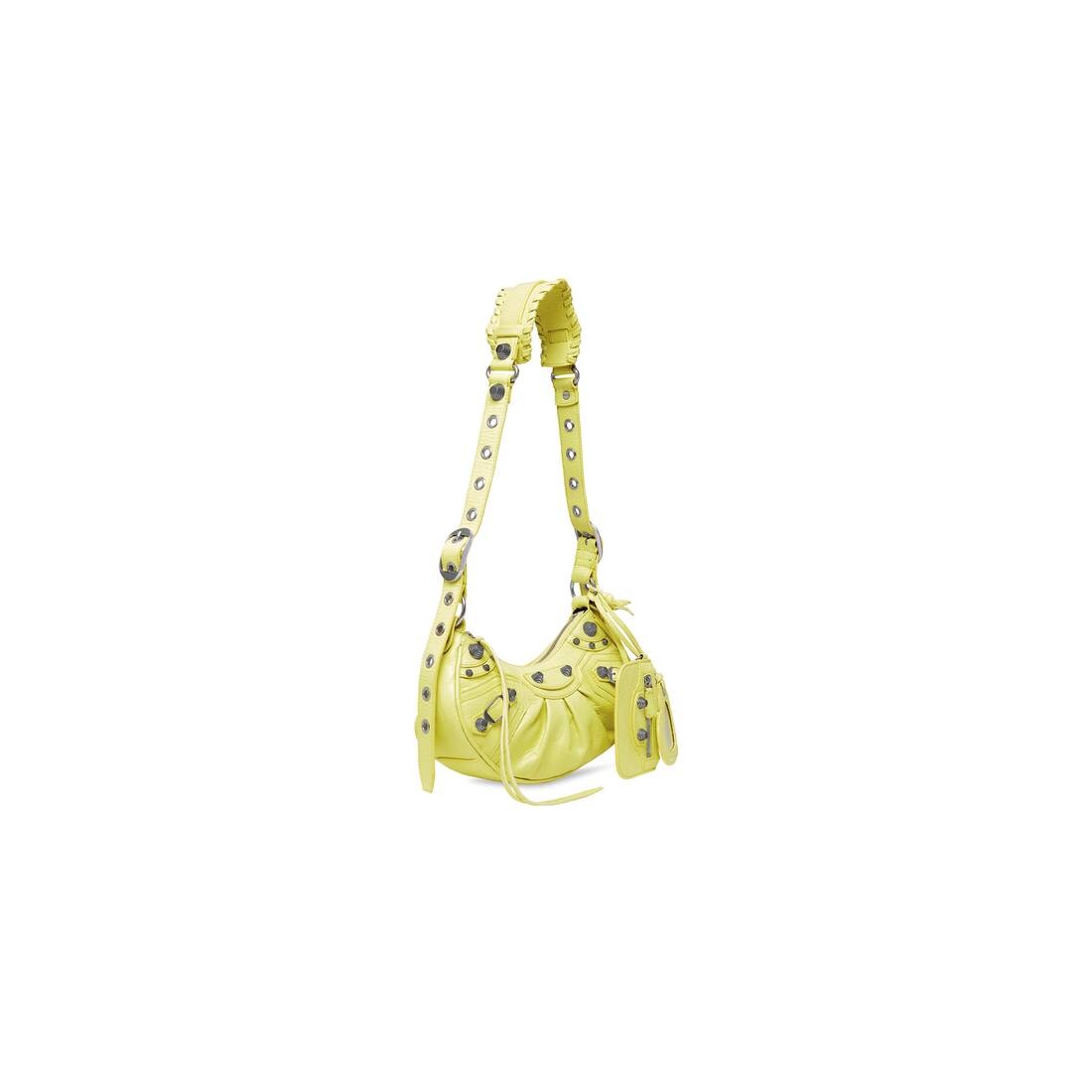 Women's Le Cagole Xs Shoulder Bag in Lime - 5