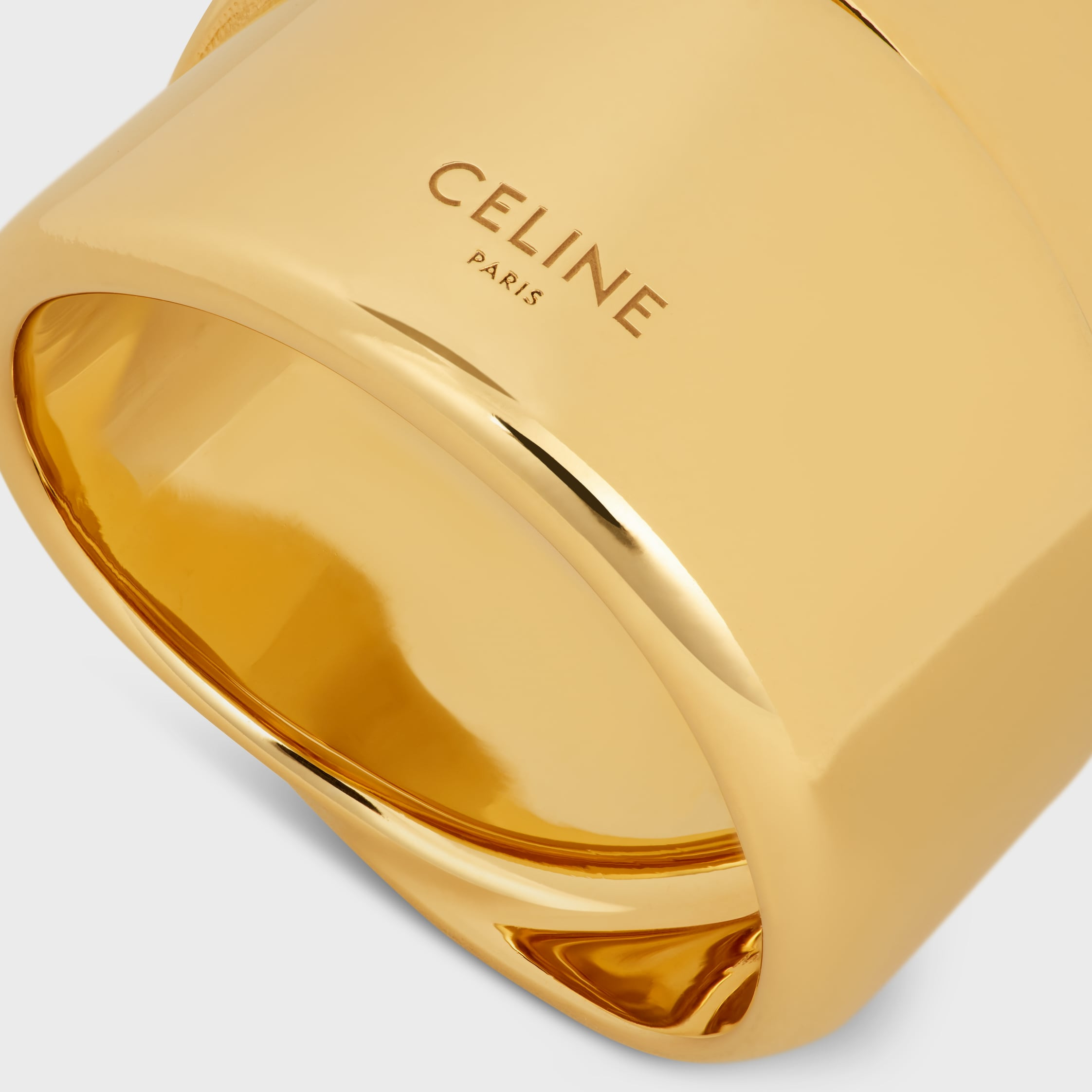 Formes Abstraites Ribbon Ring in Brass with Gold Finish - 4