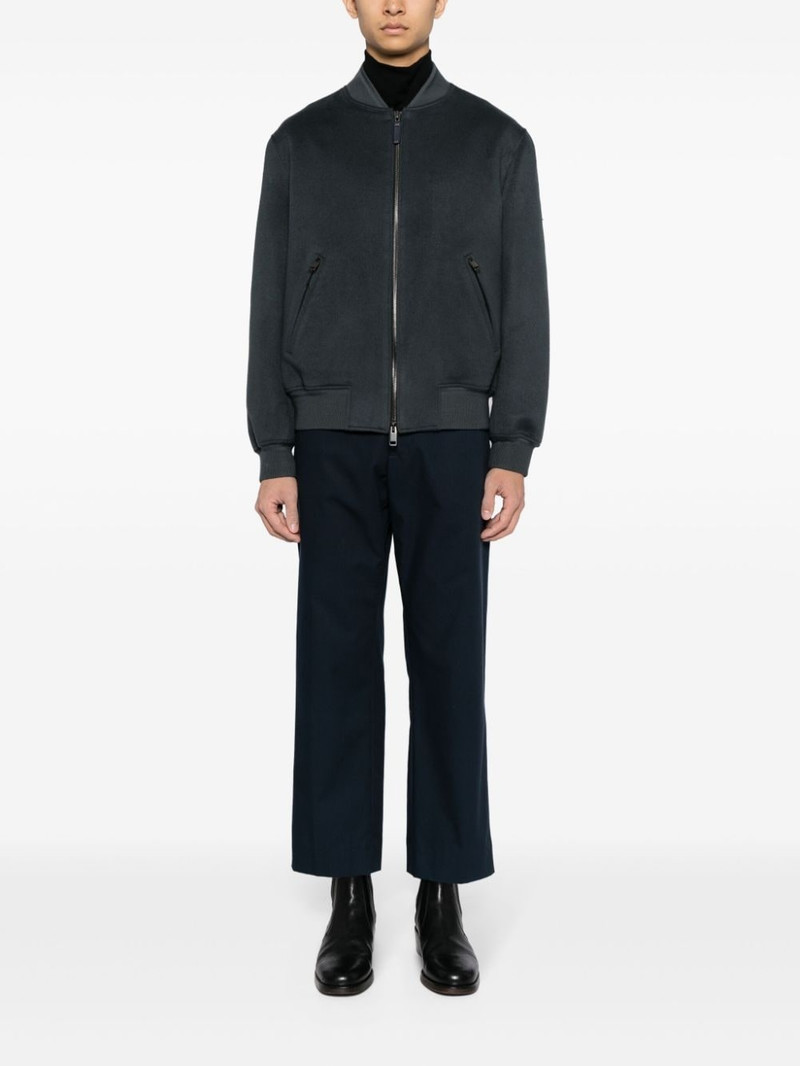 Brioni two-way suede bomber jacket outlook