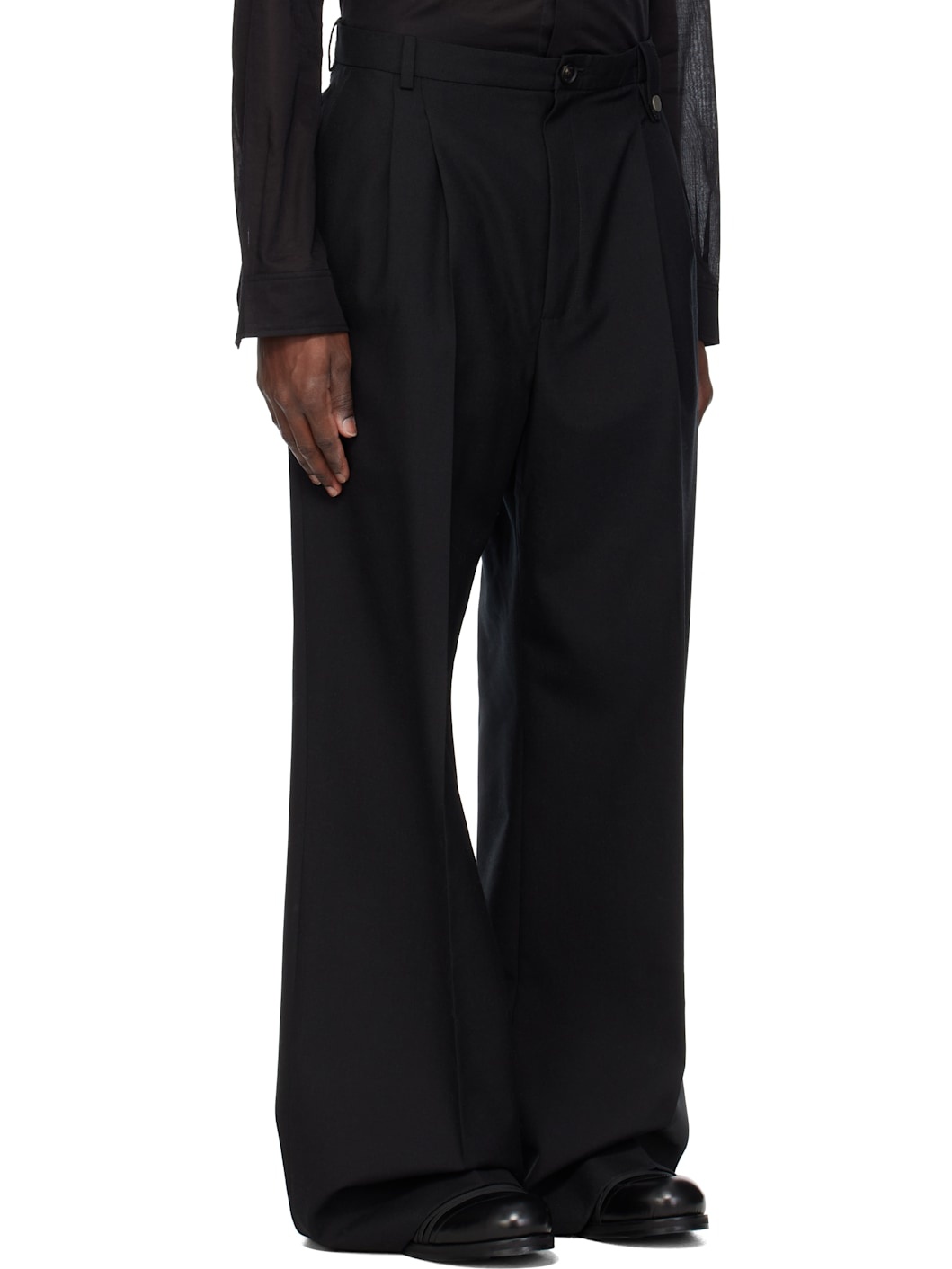 Black Pleated Trousers - 2