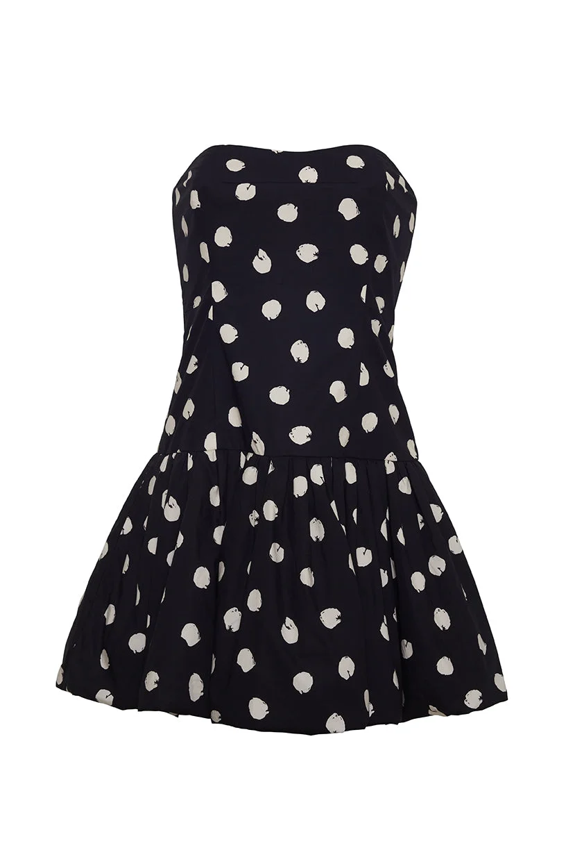 Elena Dress
A Little Flirt, Lots of Flair—Strapless, Sculpted, and Bubbling with Playful Charm - 1