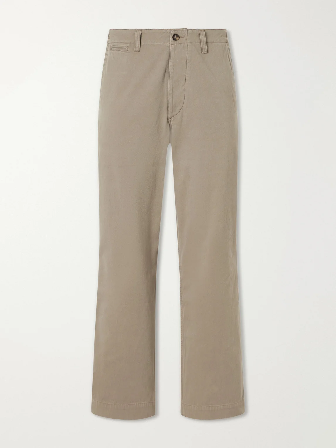 Wide-Leg Cotton-Twill Chinos - 1
