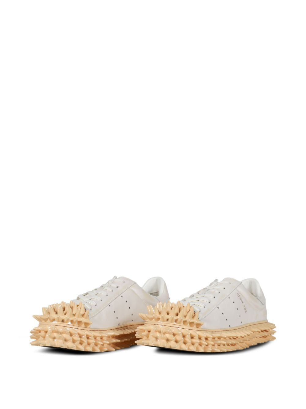 spike-embellished lace-up sneakers - 2