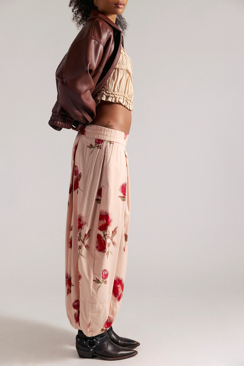 Moonflower Printed Pull-On Balloon Pants 4