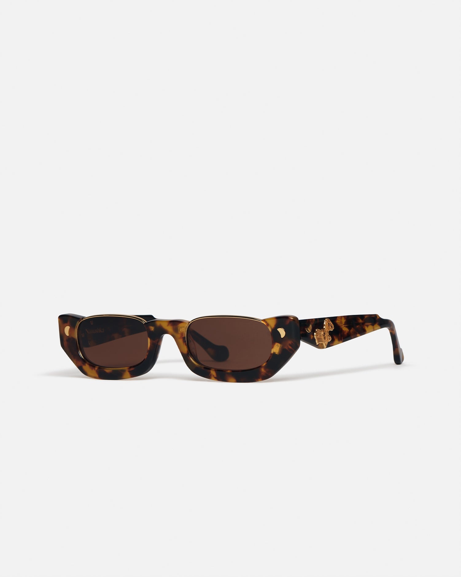 Nanushka Bio-Plastic Half-Moon Sunglasses | REVERSIBLE