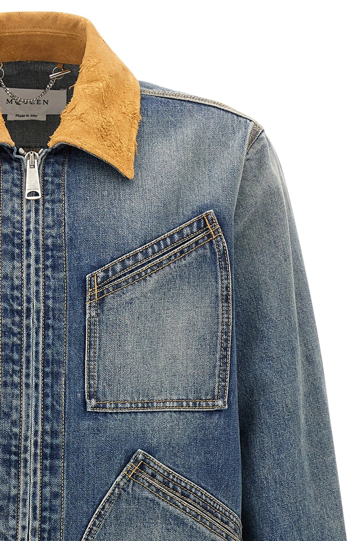 Suede denim jacket - 3