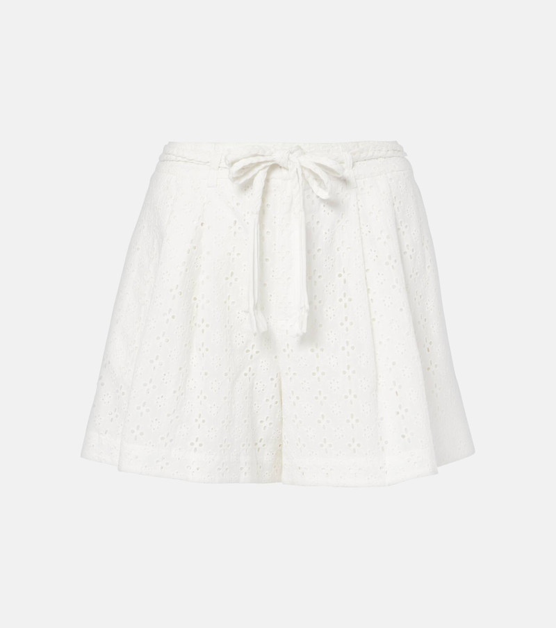 Chantal broderie anglaise cotton shorts - 1