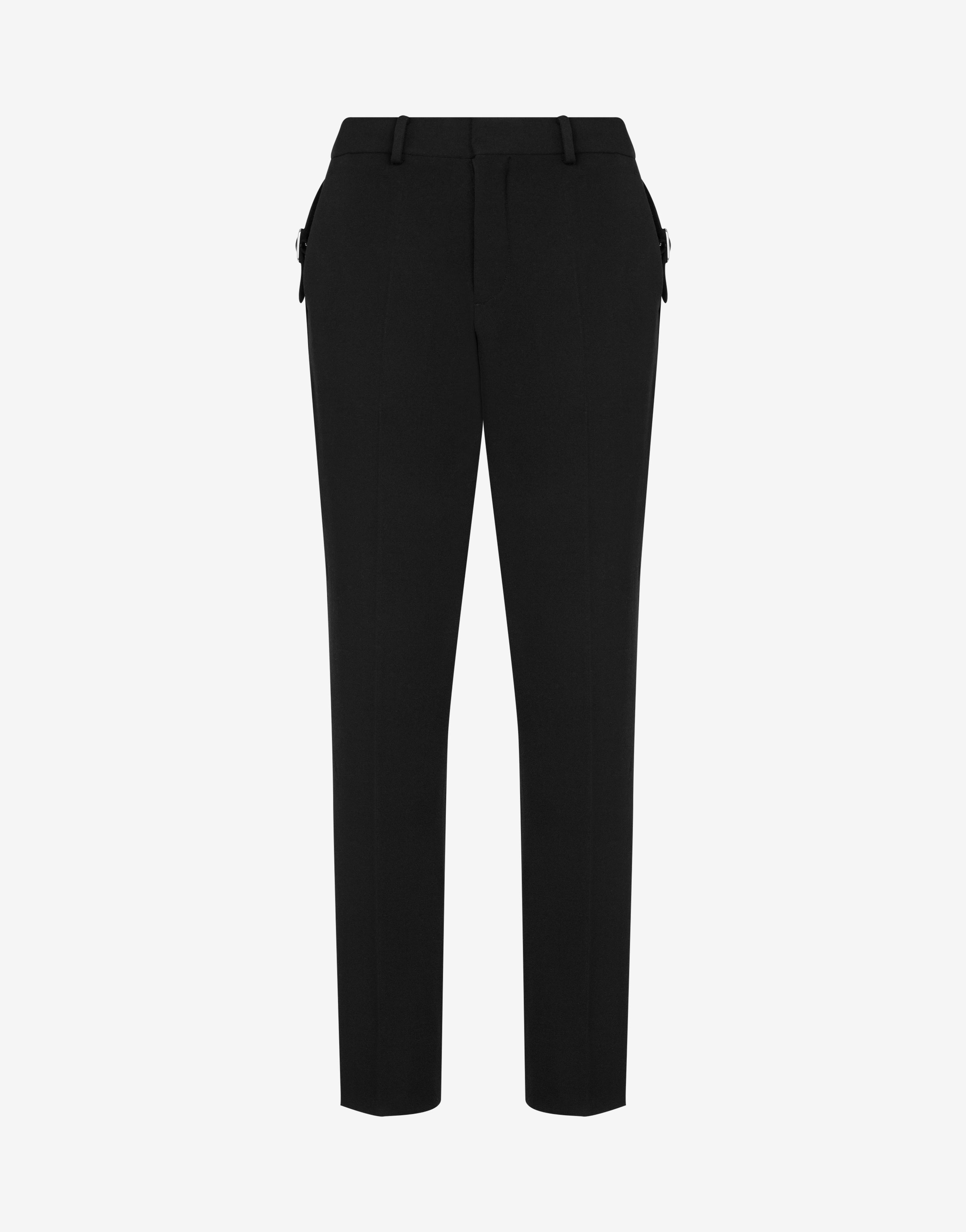 GRAIN DE POUDRE WOOL TROUSERS - 1