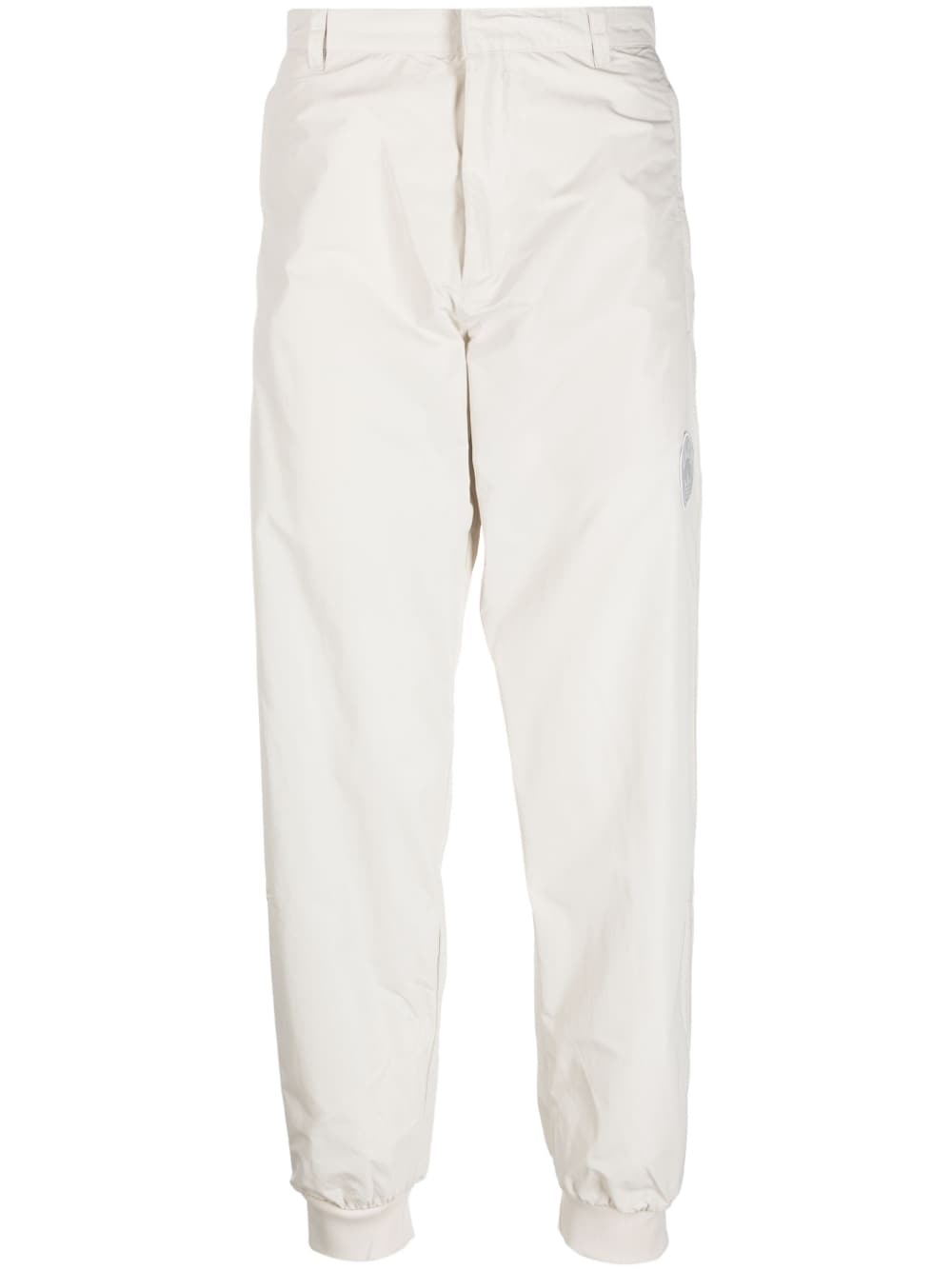 logo-patch tapered trousers - 1