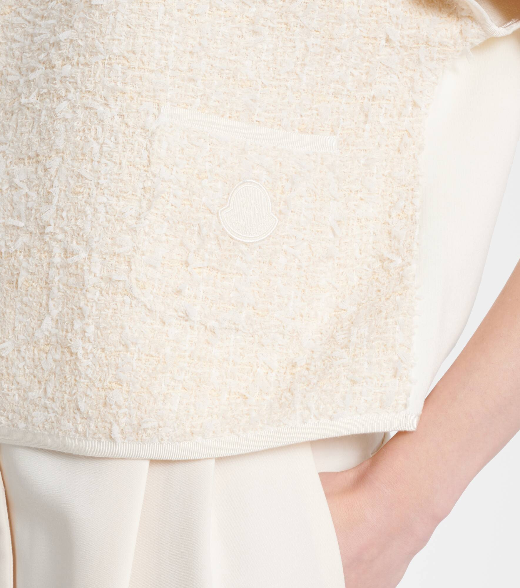 Cotton and silk tweed top - 5