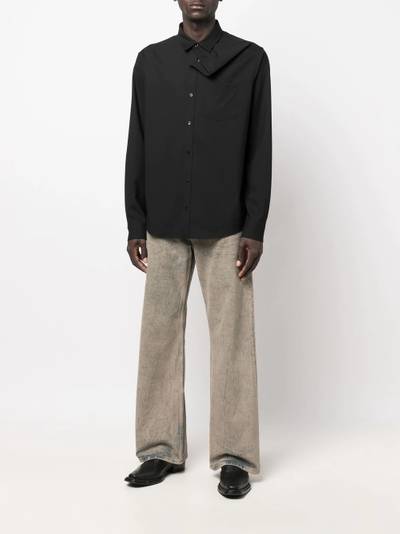 Y/Project logo-embroidered asymmetric shirt outlook