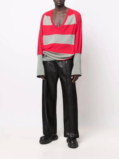 Kiko Kostadinov striped relaxed jumper outlook