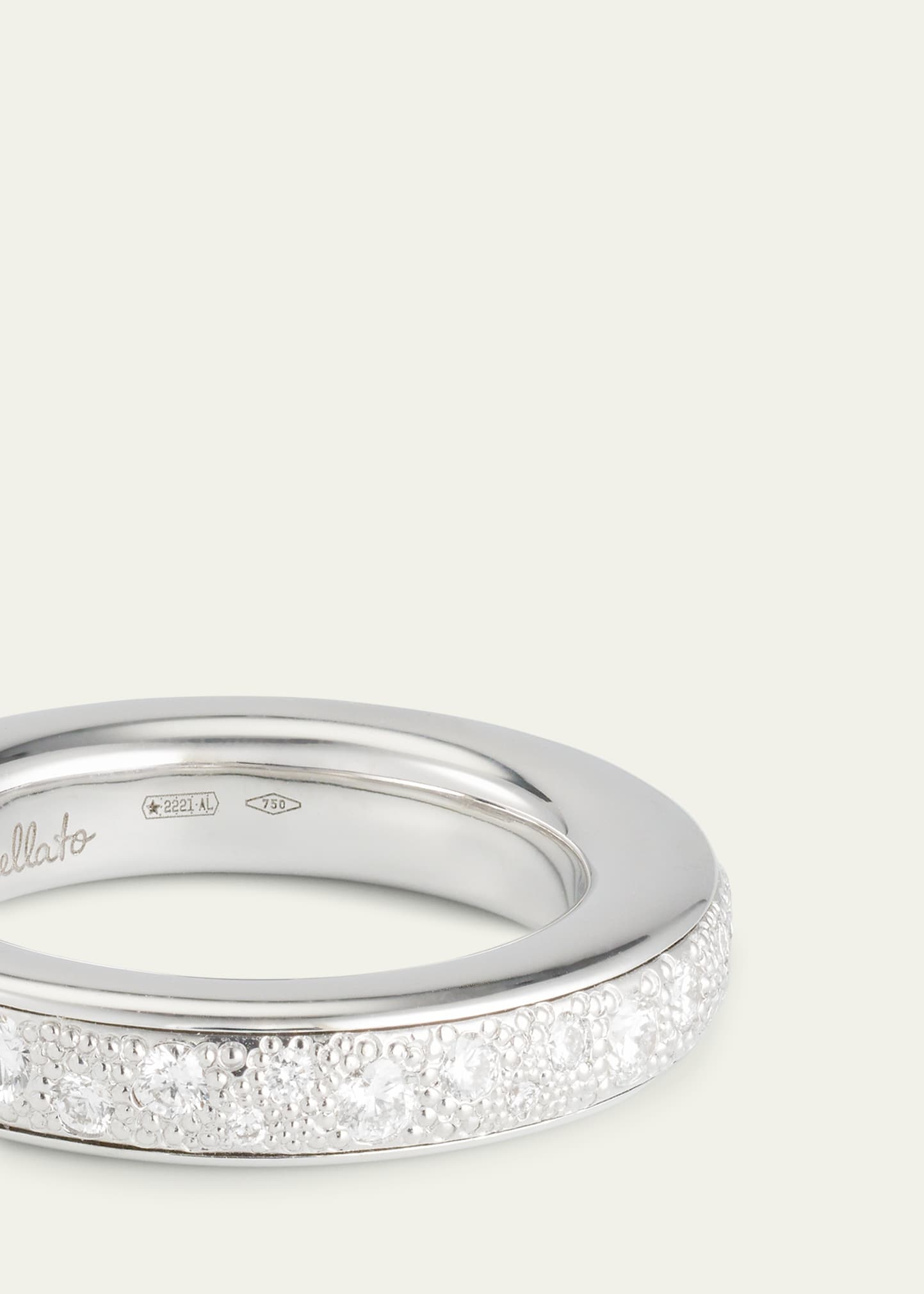18K White Gold Iconica Diamond Eternity Band Ring - 4
