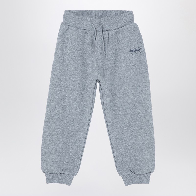 Grey cotton-blend jogging trousers - 1