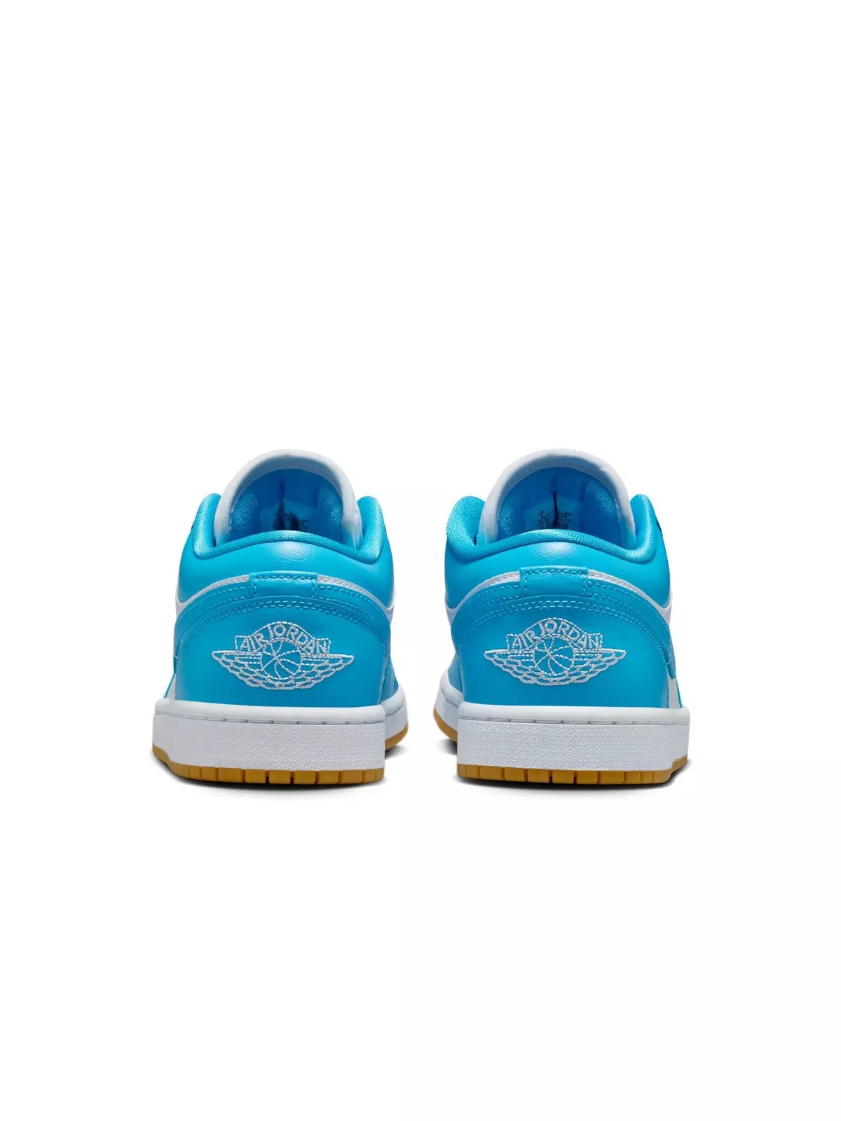 1 Low "White/Dk Powder Blue/Gum Light Brown" Women's Shoe - 7