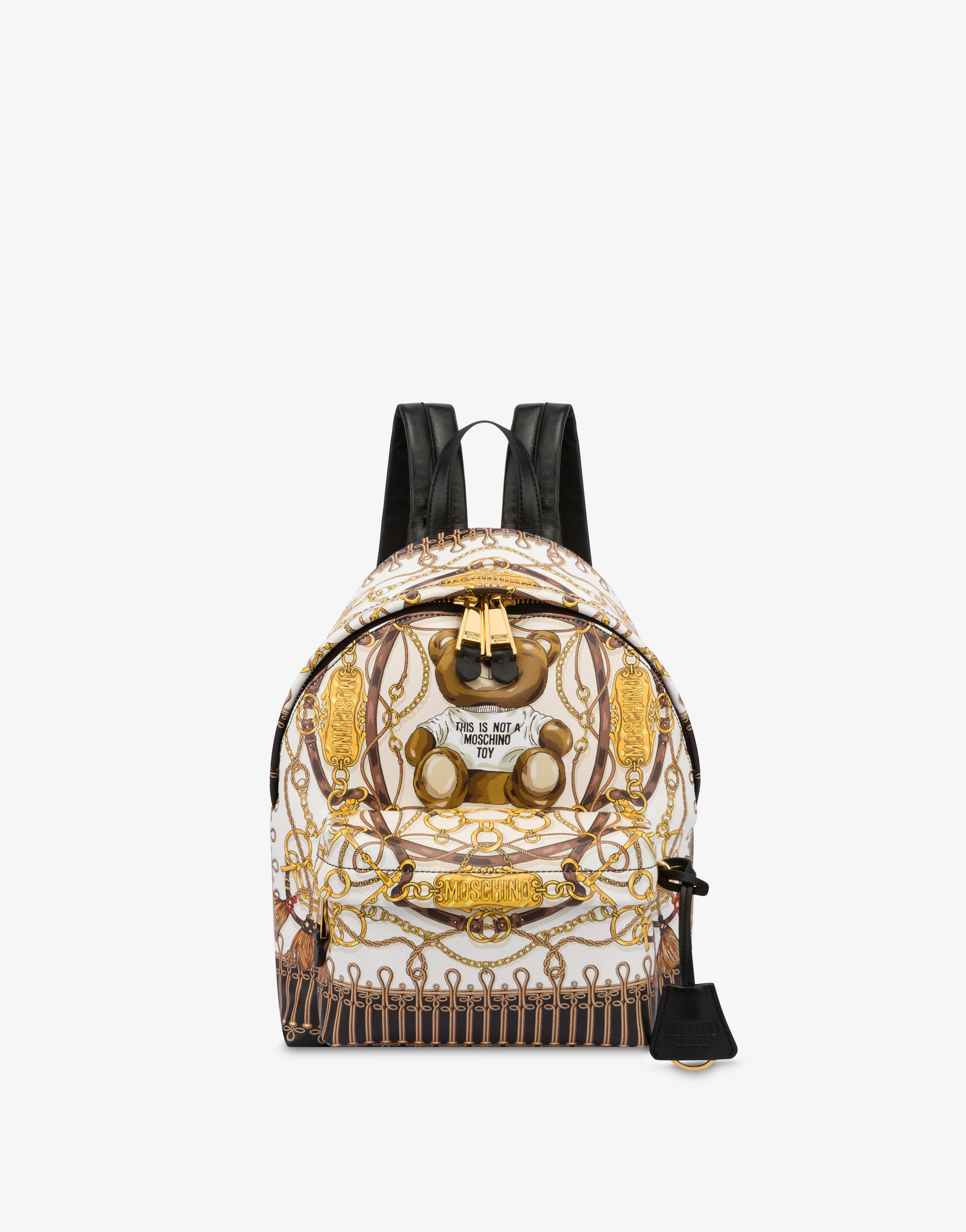MILITARY TEDDY SCARF NAPPA LEATHER BACKPACK - 1