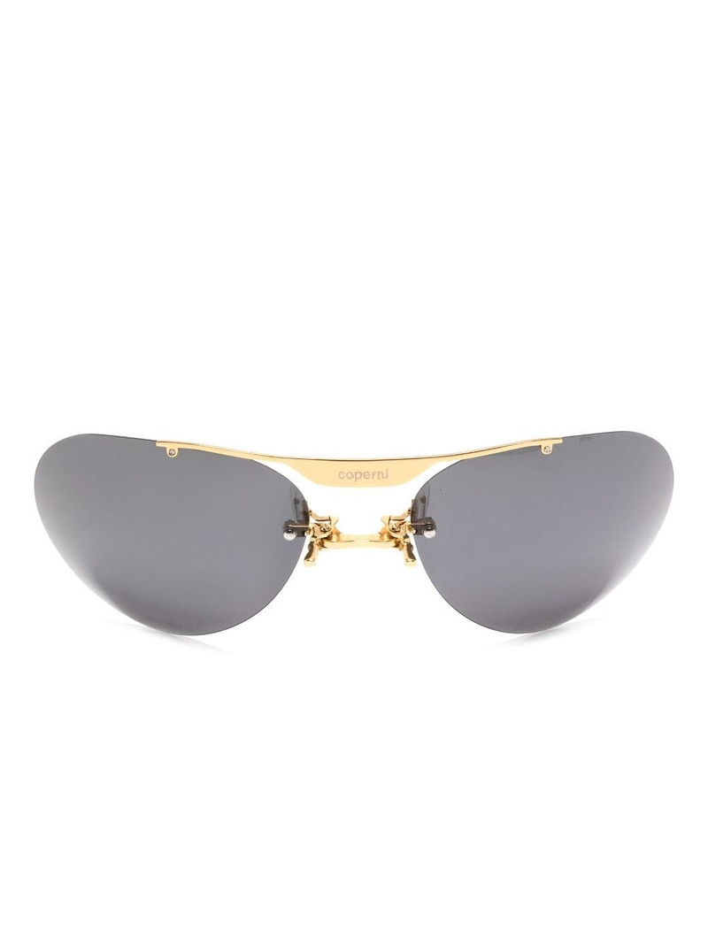 pilot-frame clip-on sunglasses 1