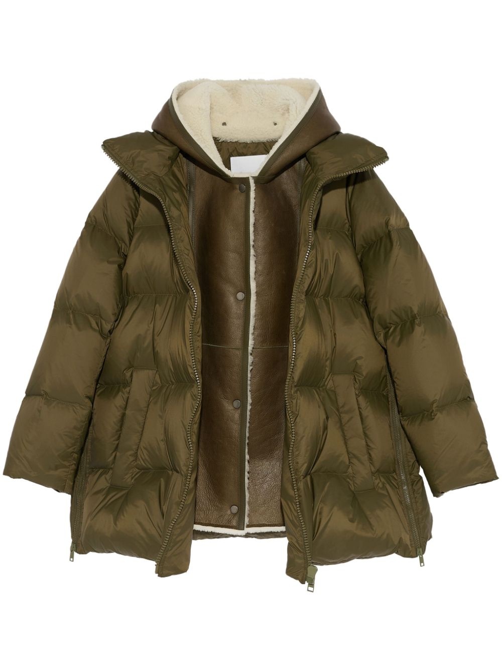 padded-design coat - 1