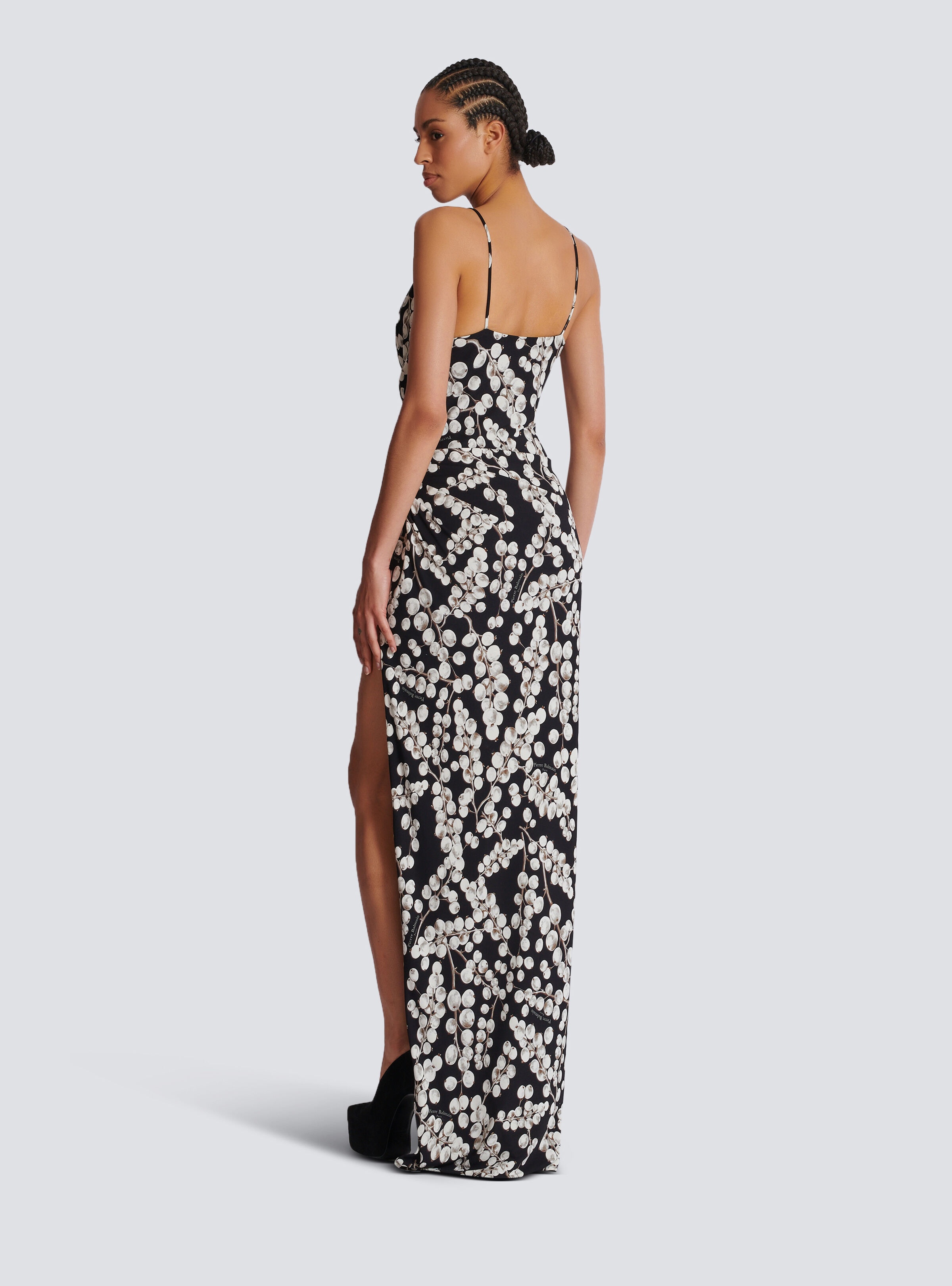 Long dress with Redcurrant print - 4