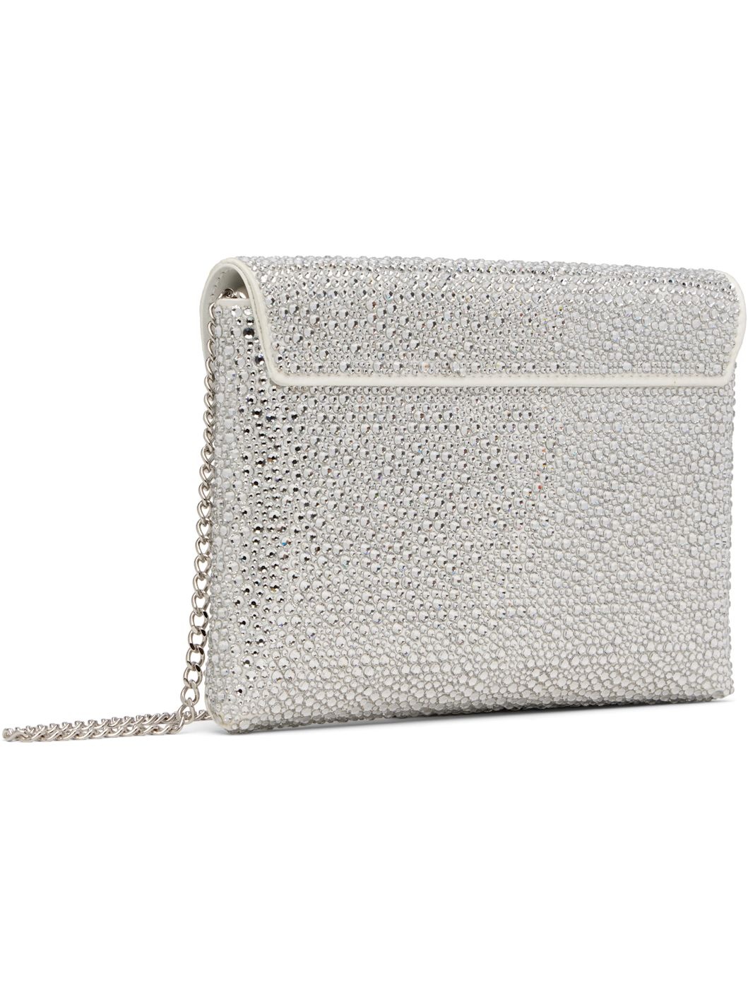 Silver Crystal 'La Medusa' Envelope Clutch - 3