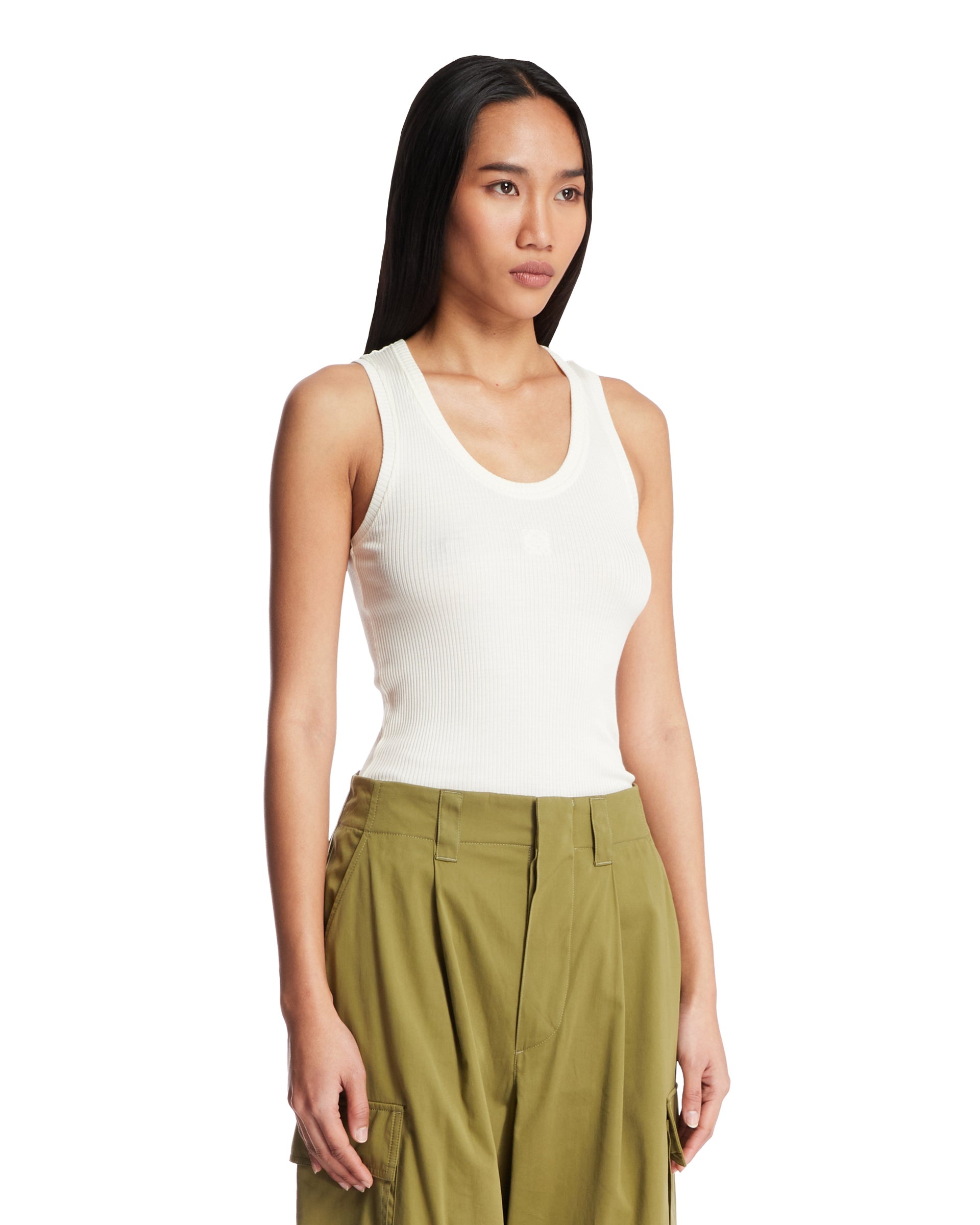 LOEWE Paula's Ibiza White Anagram Silk Top - 4