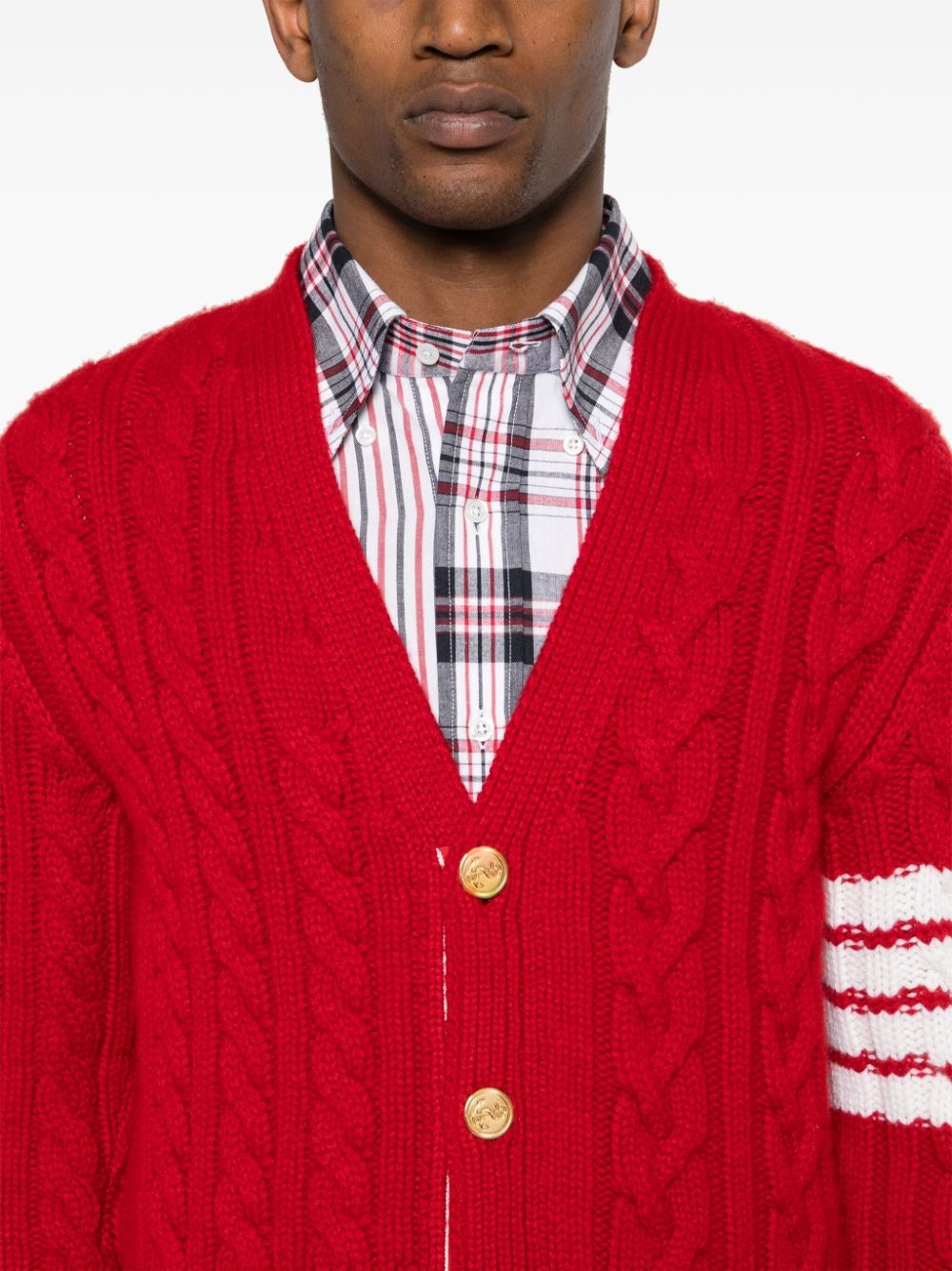cable-knit cashmere cardigan - 5